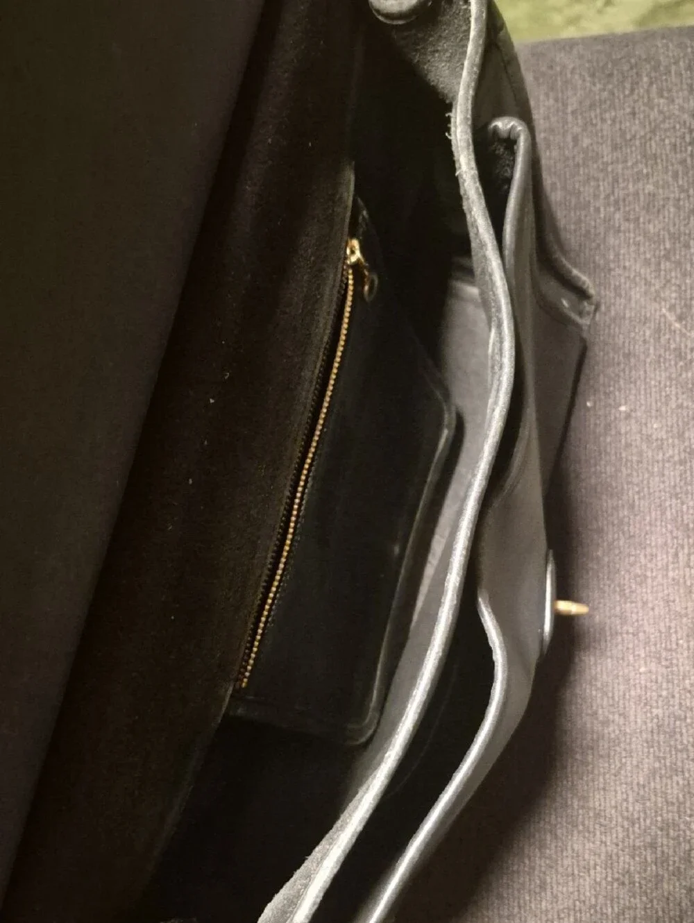 Coach Black Leather Men's Briefcase with Shoulder Strap